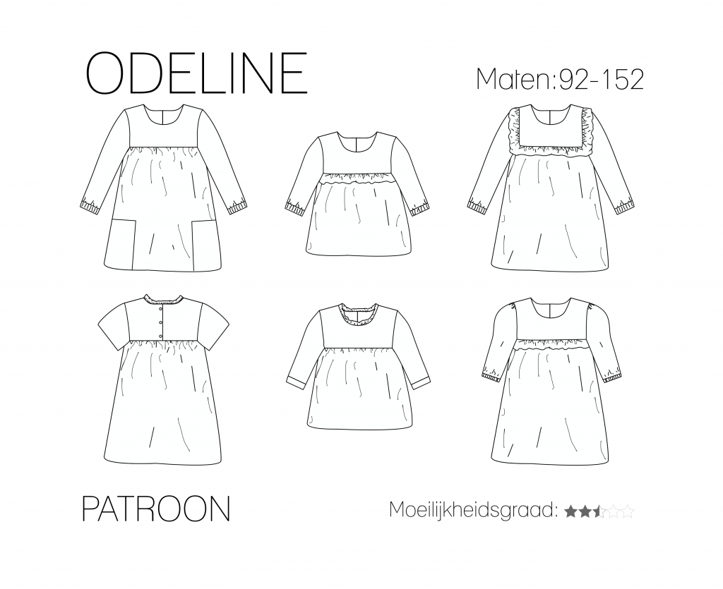 Zogenaamd Beschrijving mist Odeline jurk/blouse - HET PATROON - Iris May