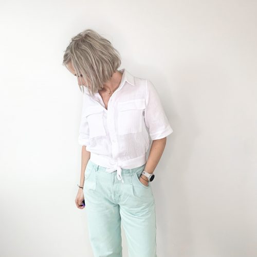 May-Belle Cropped blouse See you at six _English - Afbeelding 11