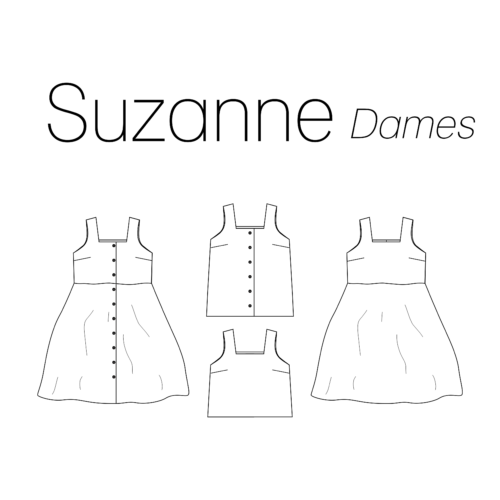 Suzanne dames jurk/ top (Geprint met digitale handleiding)