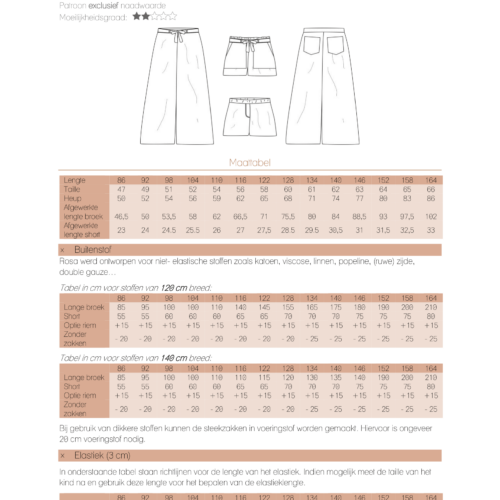 Rosa broek/ short (Papier) - Afbeelding 2