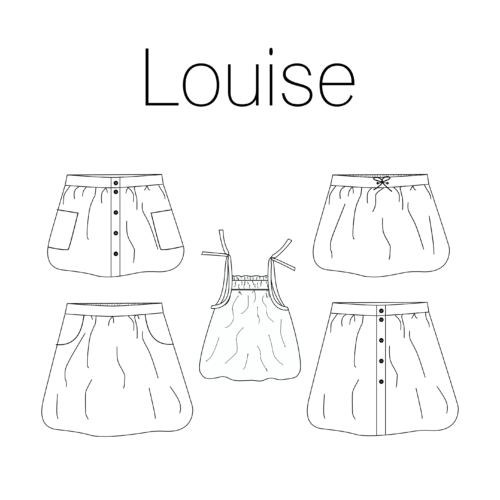 Louise top en rok (Papier)