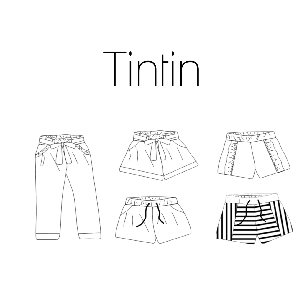 Tintin short/broek (met geprint boekje)