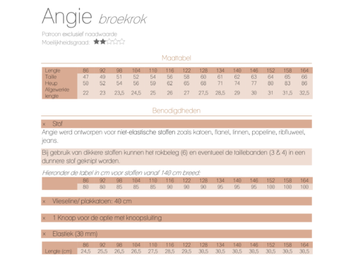 Angie broekrok-skort (geprint met digitale handleiding) - Afbeelding 11